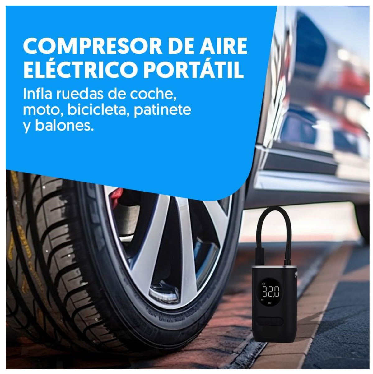 Inflador - Compresor de aire Carro Moto