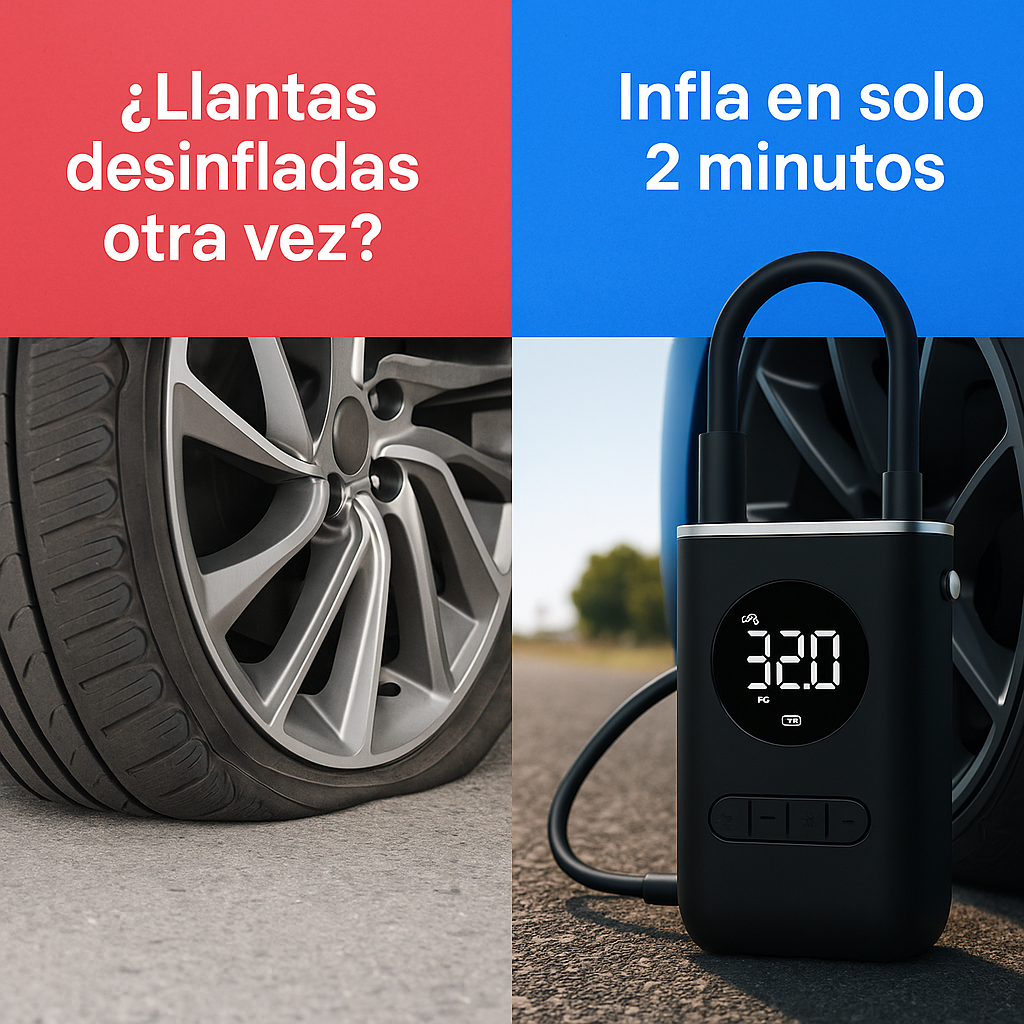 Inflador Digital Portátil Binkora™ – Rápido, Potente y Seguro